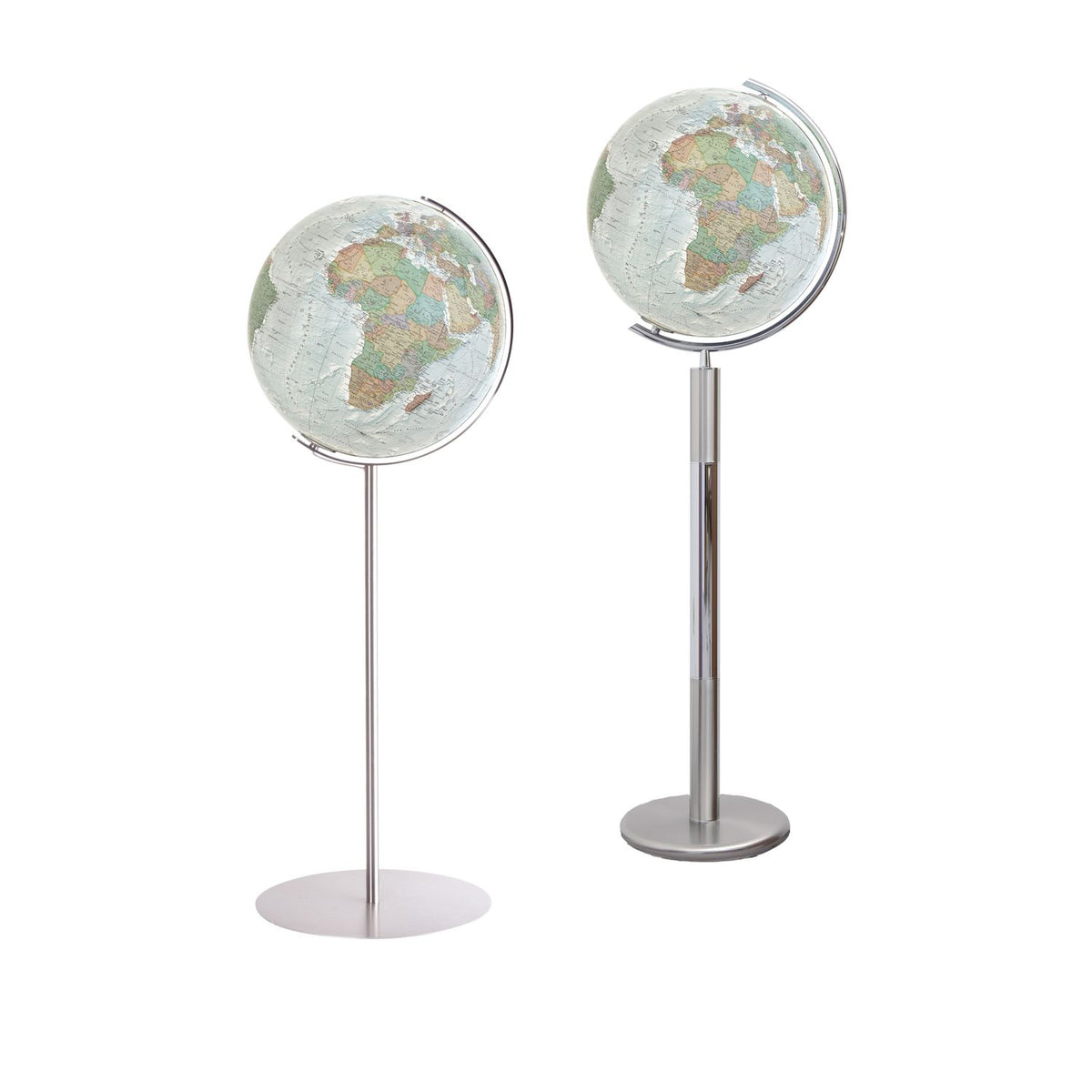 Columbus Duo Alba Illuminated Globe, D 400 mm, Floor Globe, Acrylic