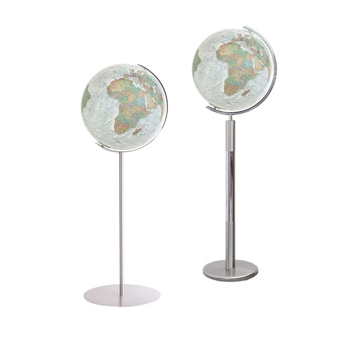 Columbus Duo Alba Illuminated Globe, D 400 mm, Floor Globe, Acrylic