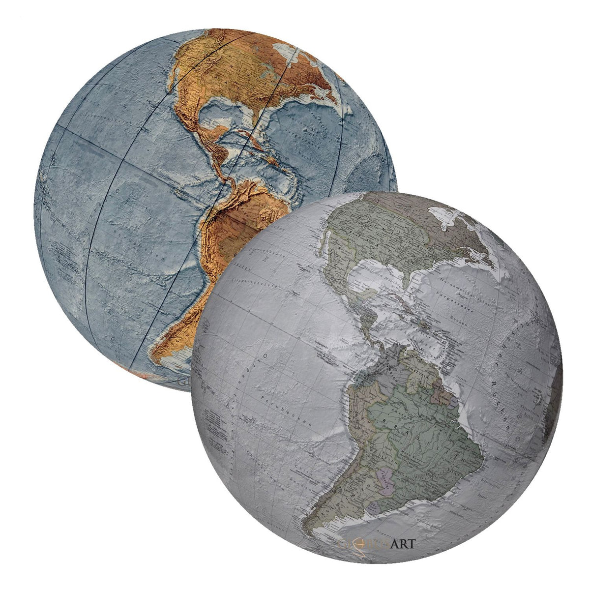 Columbus Duo Alba illuminated globe, D 400 mm, map