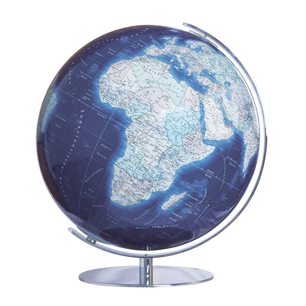 Columbus DUO AZZURRO illuminated globe, D 340 mm, detail view