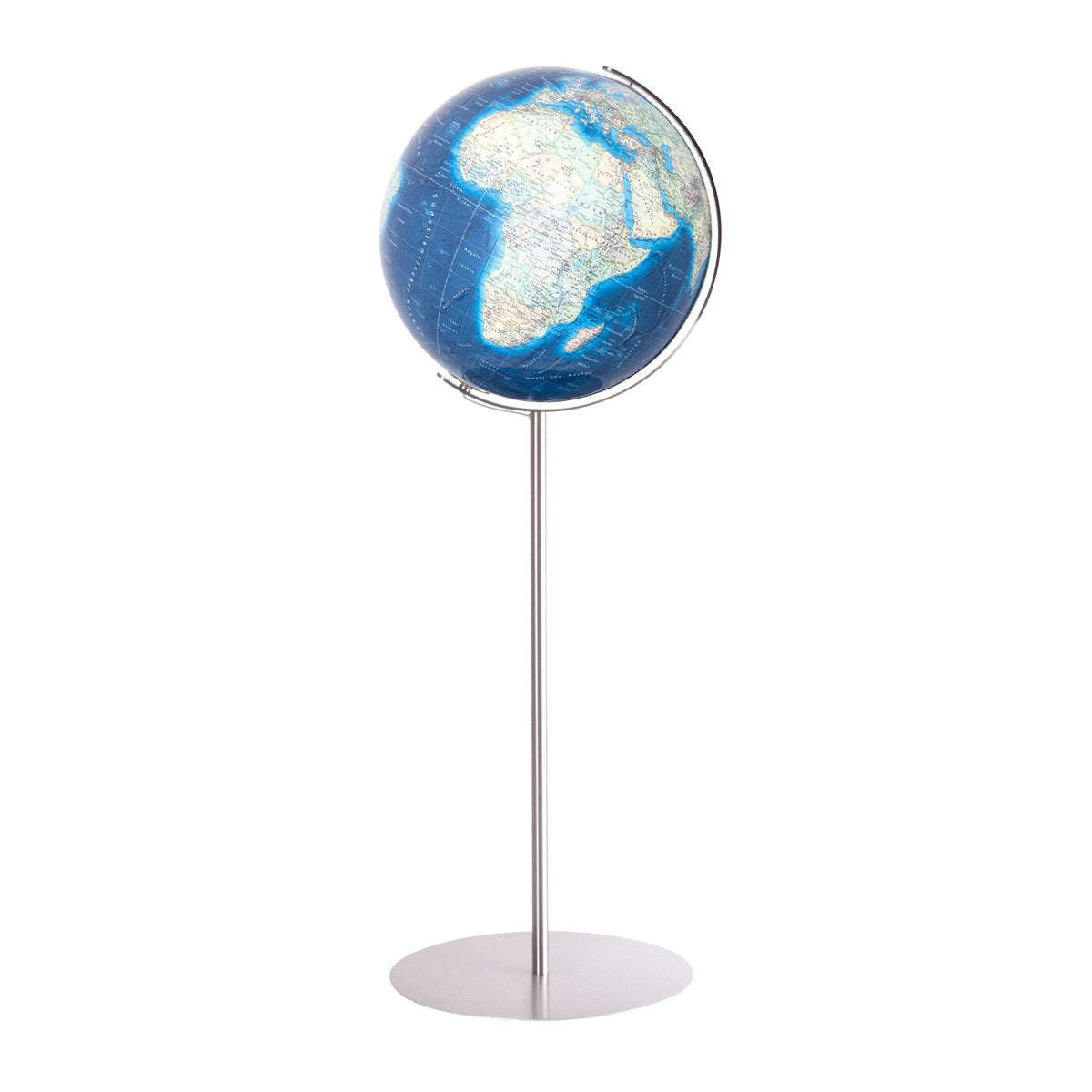 Columbus Duo Azzurro floor globe, D 400 mm, illuminated