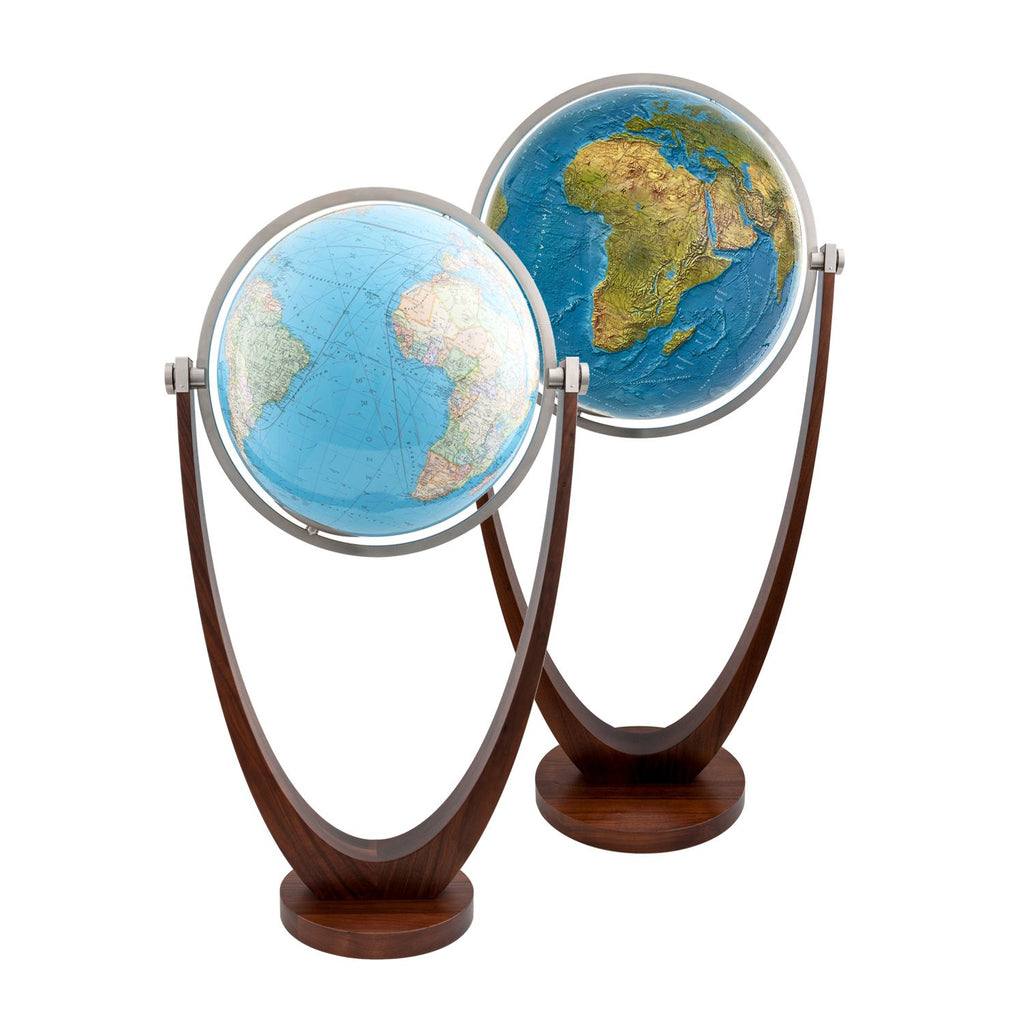 Columbus Harmonie Standing Globe, 60 cm Diameter, Acrylic Glass and Fork Base, Various Variants
