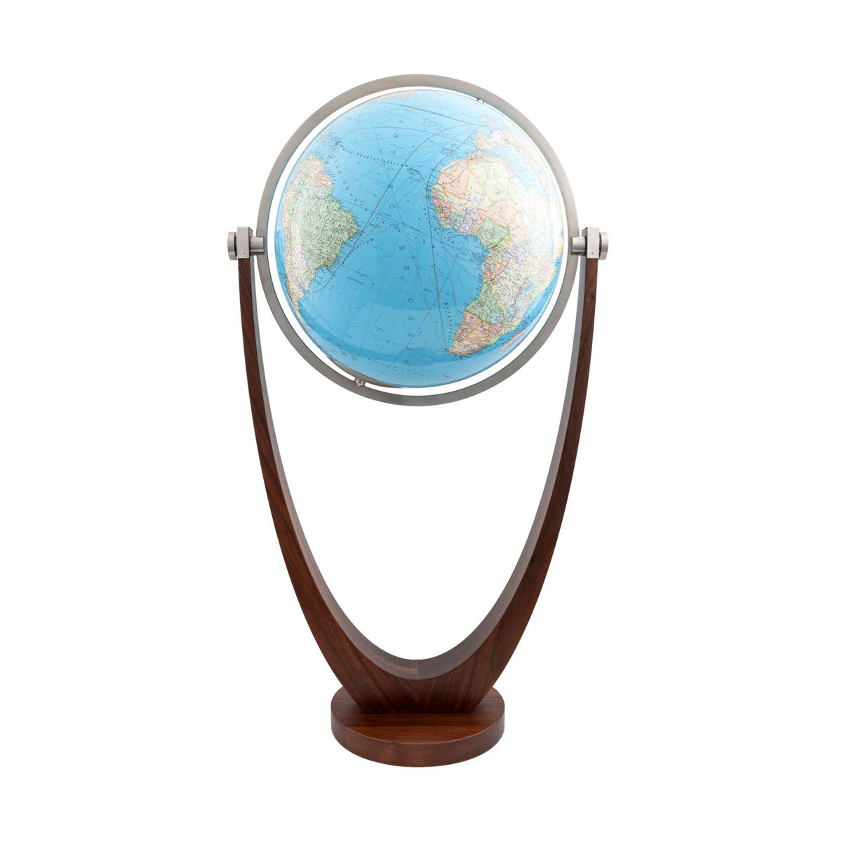 Columbus Harmonie Standing Globe, 60 cm Diameter, Acrylic Glass and Fork Base, Various Variants, illuminated