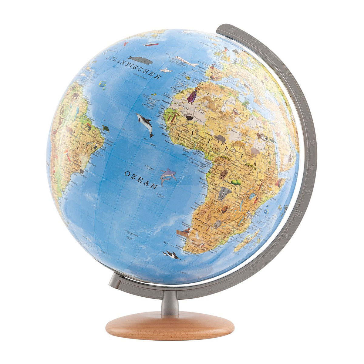 Columbus Kids' Illuminated Globe Our Earth, 34 cm Diameter, with Explorer Pen