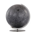 Columbus Illuminated Moon Globe D 40 cm Hand-Laminated Brushed Steel
