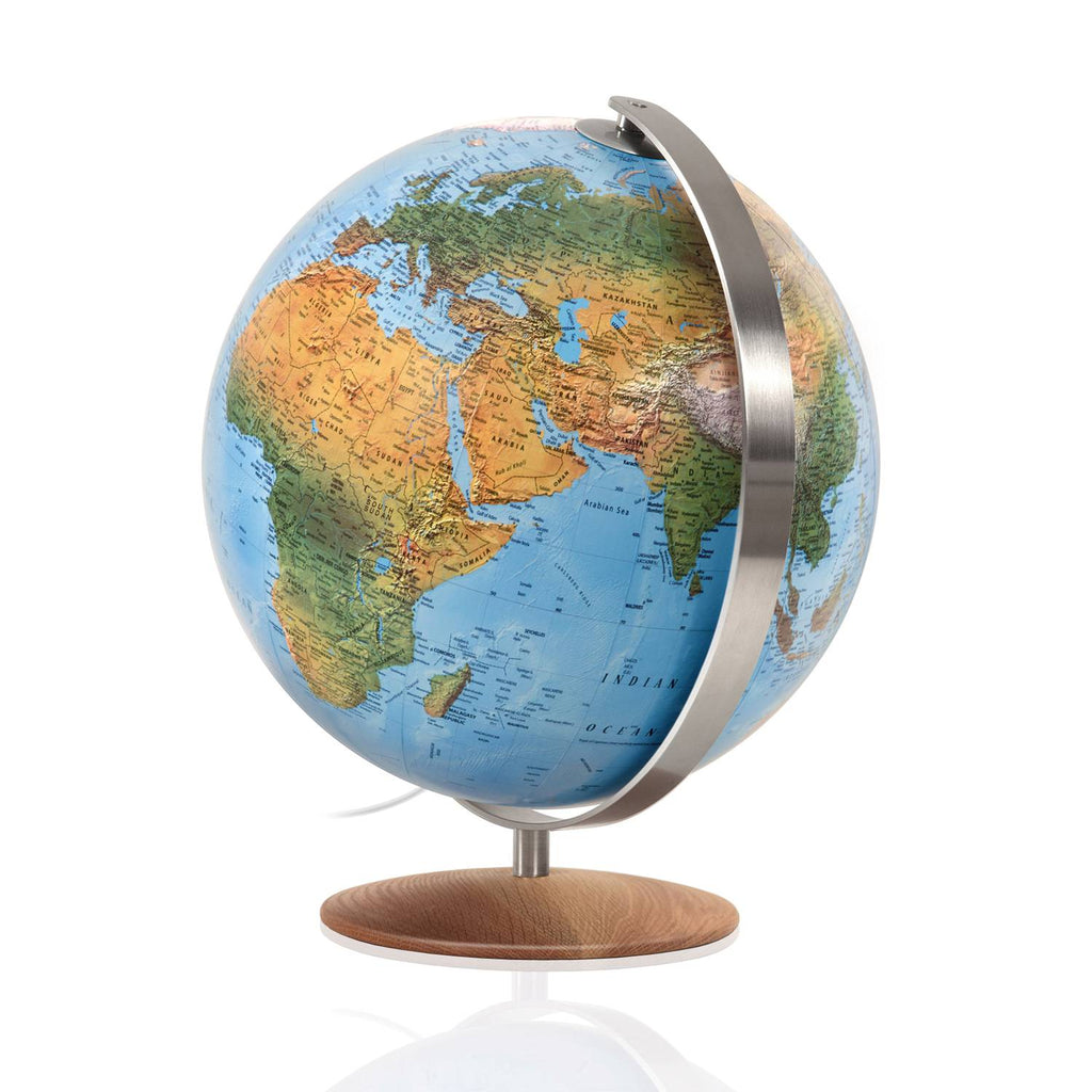 Räthgloben Dual-Image Illuminated Globe, Hand-Laminated, 37 cm D, 42 cm H, Various Designs, detail view