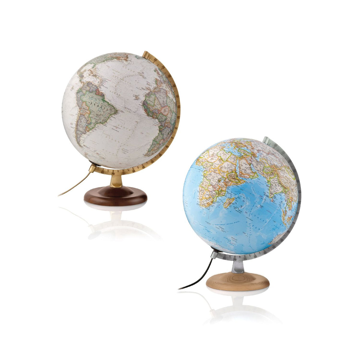 National Geographic Illuminated Globe, 30 cm, Silver Classic or Gold Executive