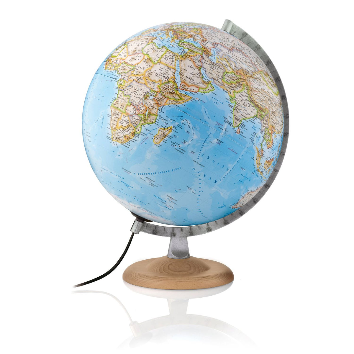 National Geographic Illuminated Globe, 30 cm, Silver Classic or Gold Executive, illuminated