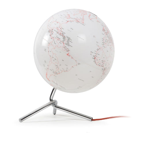 Atmosphere Nodo Illuminated Globe 30 cm, White Map