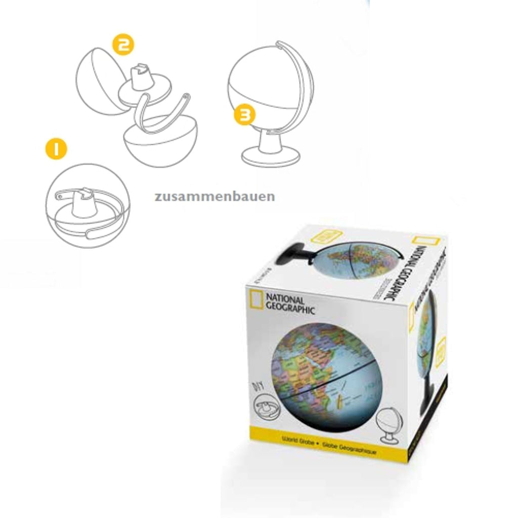 National Geographic Mini Globe Sixteen Beginners 16 cm Political, packaging