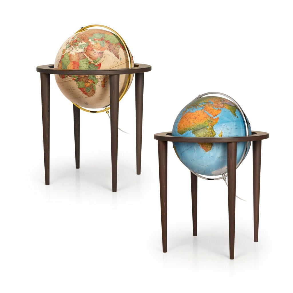 Räthgloben Floor Illuminated Globe 50 cm Hardwood Stand