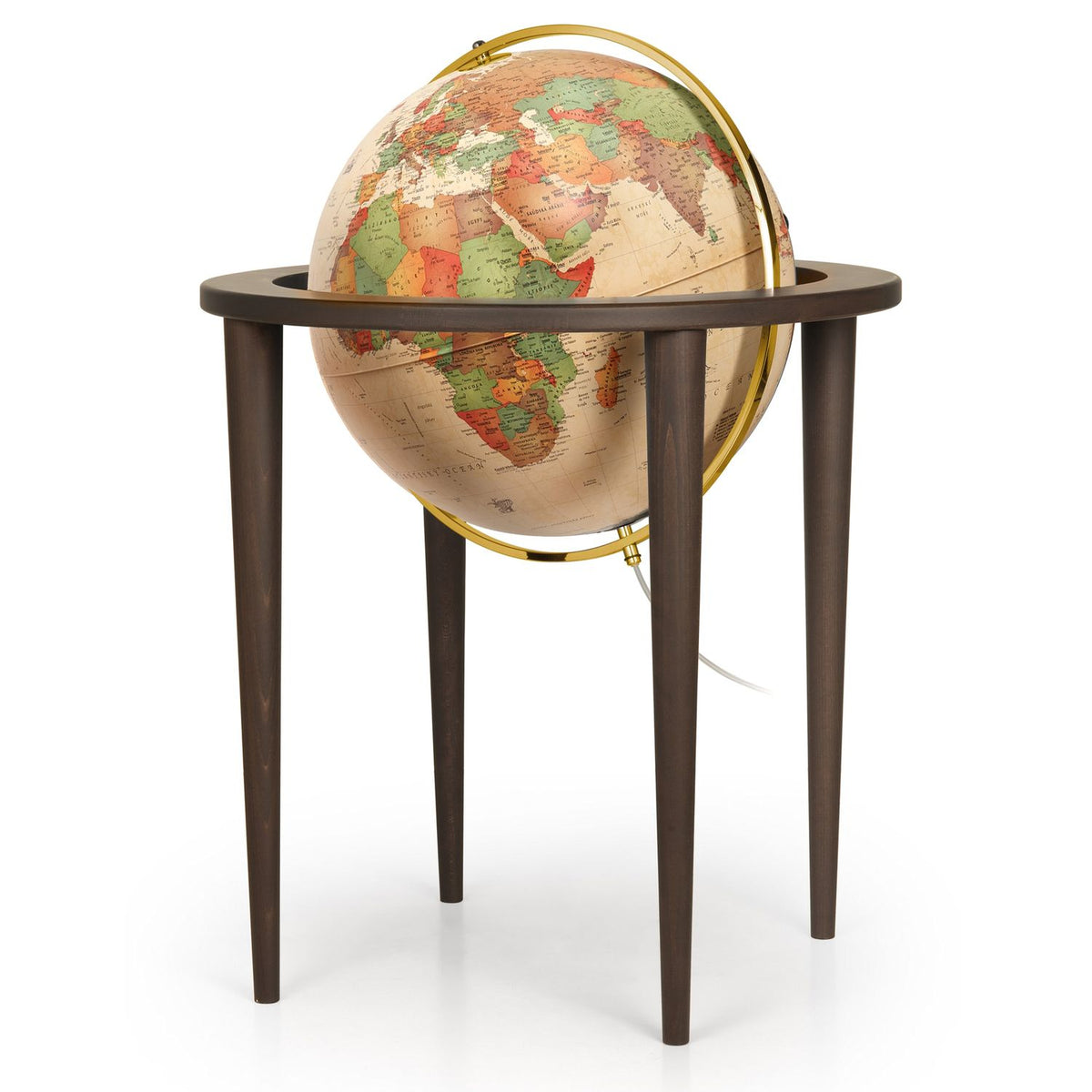 Räthgloben Stand-Leuchtglobus 50 cm Hartholzgestell, Standfuss