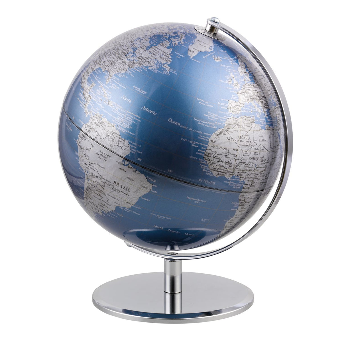 EMFORM PLANET series desk globe D 240 mm, Silverplanet