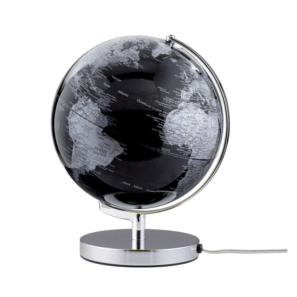 EMFORM TERRA LIGHT illuminated globe D 240 mm, silver