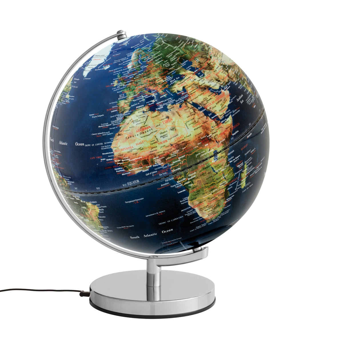 EMFORM Stellar Light illuminated globe D 300 mm, black