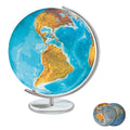 Columbus DUO Illuminated Desk Globe, 400 mm Diameter, Stainless Steel, detail view