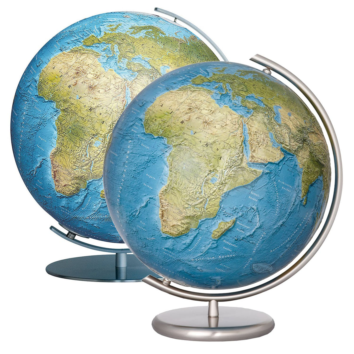 Columbus DUORAMA illuminated desk globe D 400 mm, stainless steel